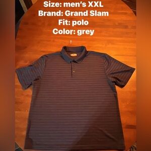 Grand Slam Men's Polo Shirt in Deep Gray